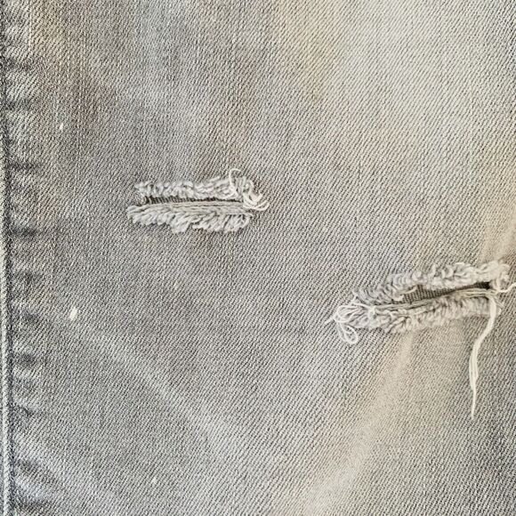 GAP Authentic Jeans Women 27 Gray Stretch Distressed Grunge Streetwear - Picture 8 of 12